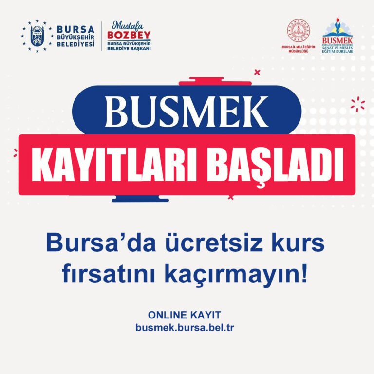 BUSMEK’te Kayıtlar Başlıyor!
