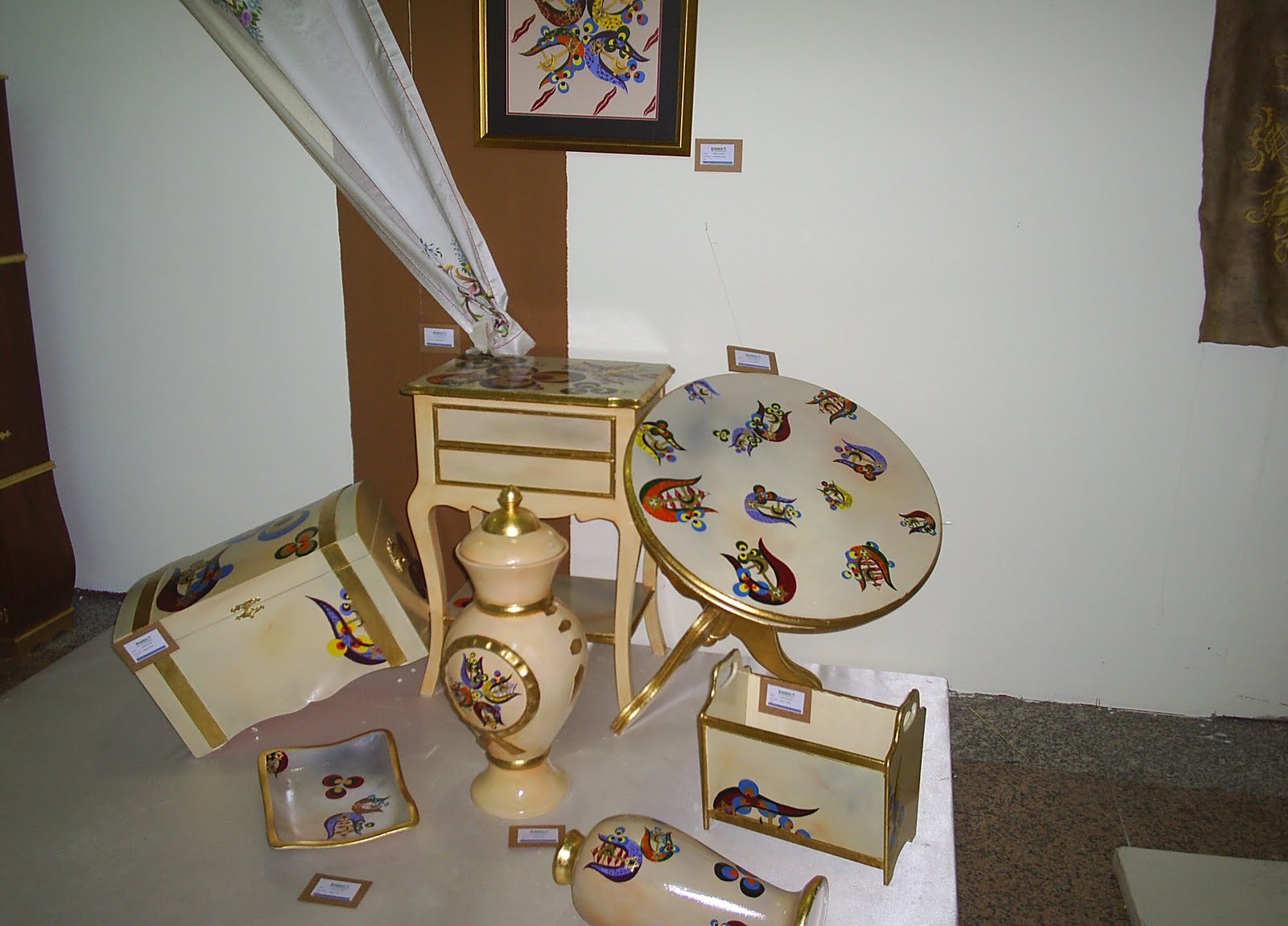 İSMEK Sergisi Ahşap Boyama Örnekleri