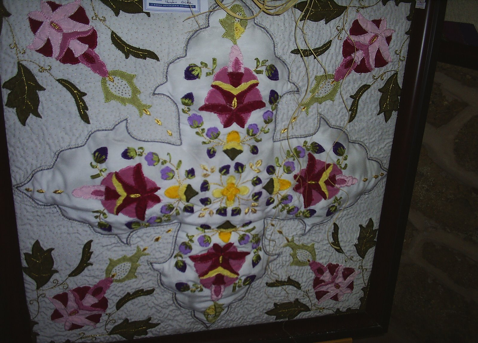 Patchwork kırkyama yatak örtüsü