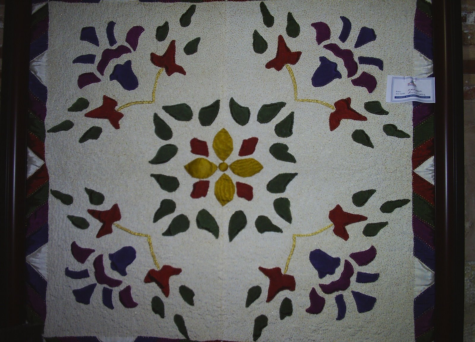 Patchwork kırkyama yatak örtüsü