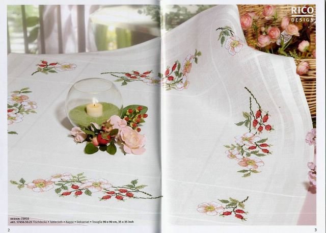 kanaviçe masa örtüsü